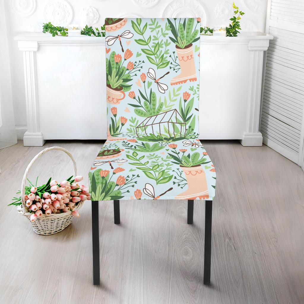 Gardening Pattern Print Design G04 Dining Chair Slipcover-JORJUNE.COM