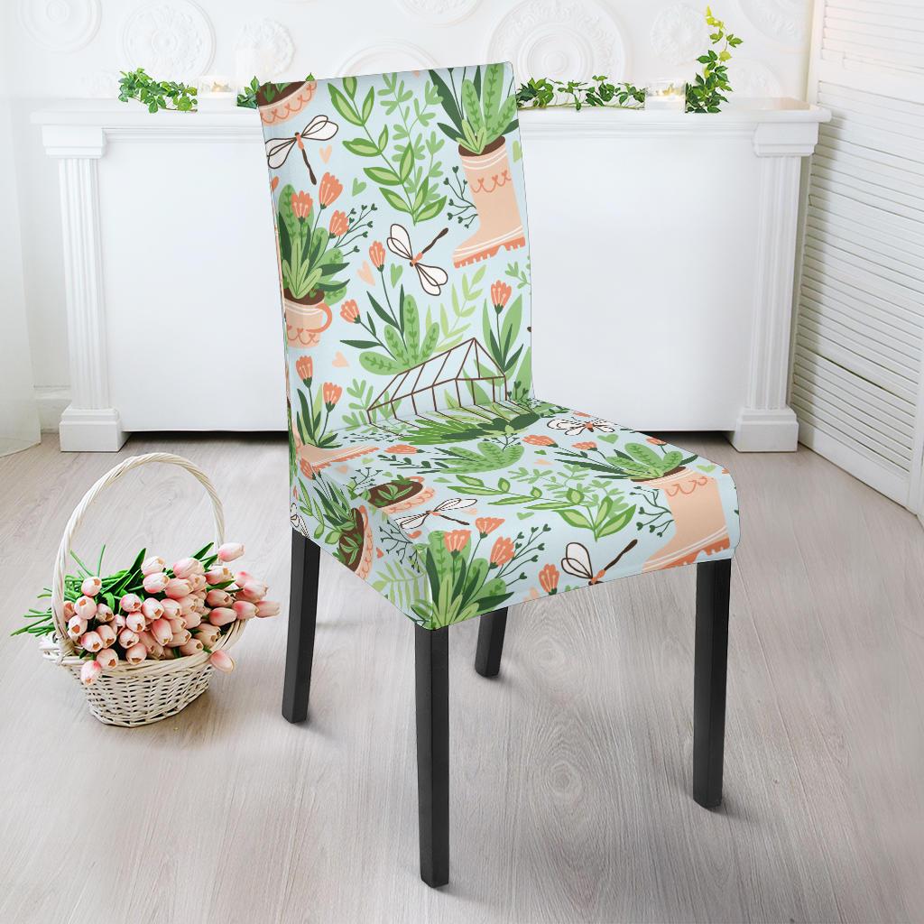 Gardening Pattern Print Design G04 Dining Chair Slipcover-JORJUNE.COM