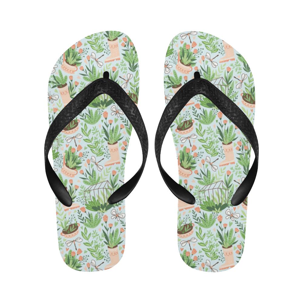 Gardening Pattern Print Design G04 Flip Flops-JorJune