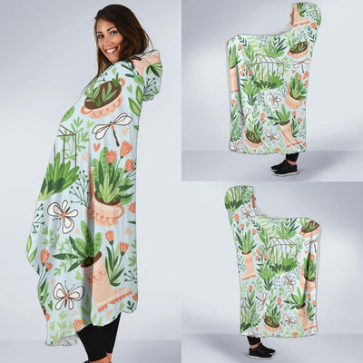 Gardening Pattern Print Design G04 Hooded Blanket-JORJUNE.COM