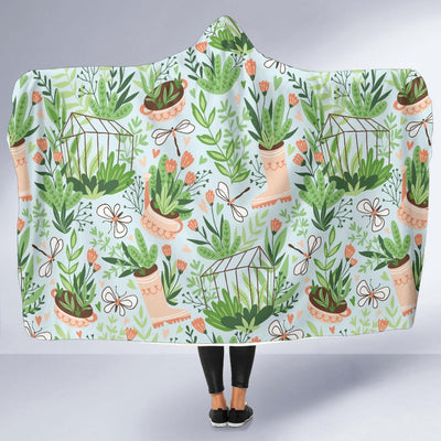 Gardening Pattern Print Design G04 Hooded Blanket-JORJUNE.COM