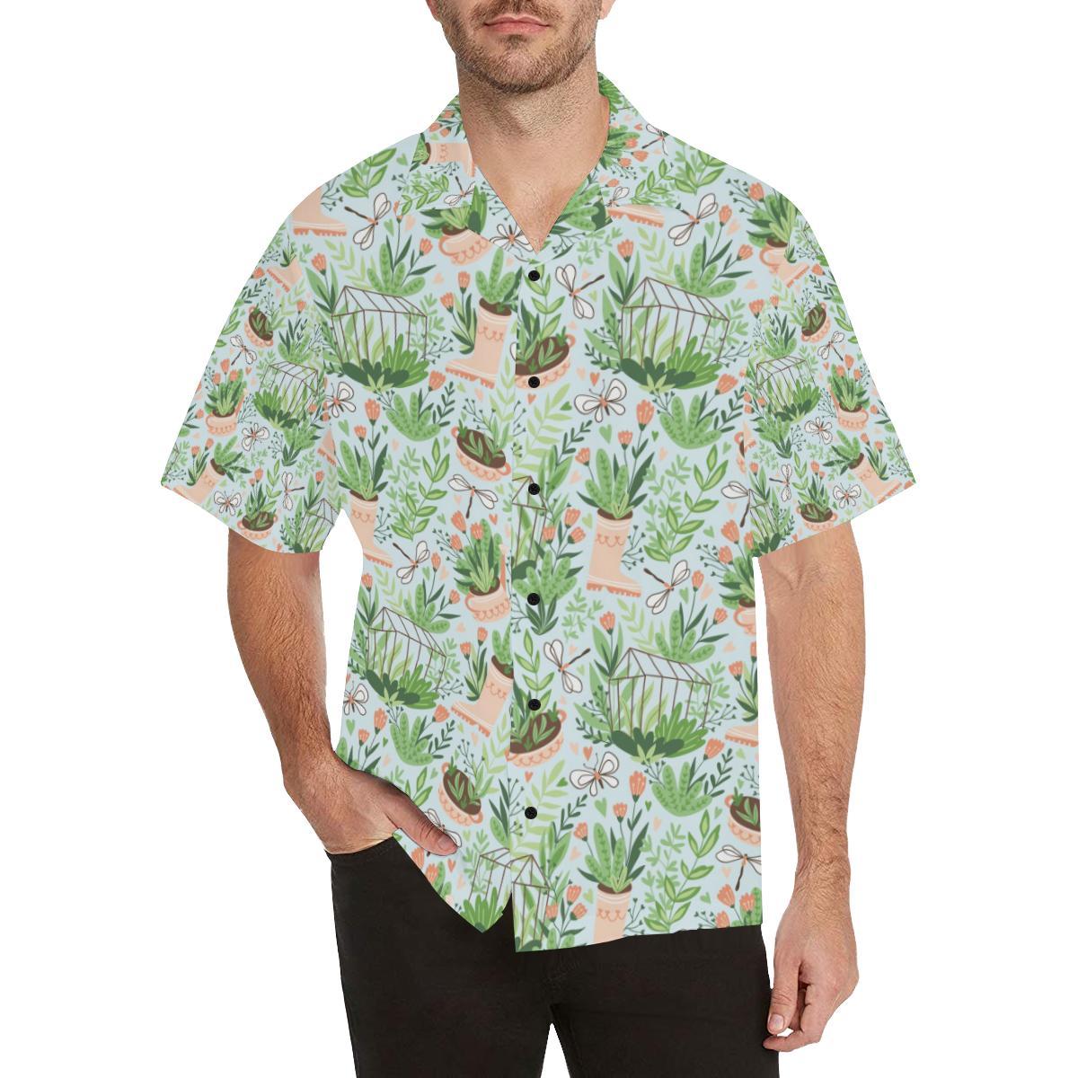 Gardening Pattern Print Design G04 Men Hawaiian Shirt-JorJune