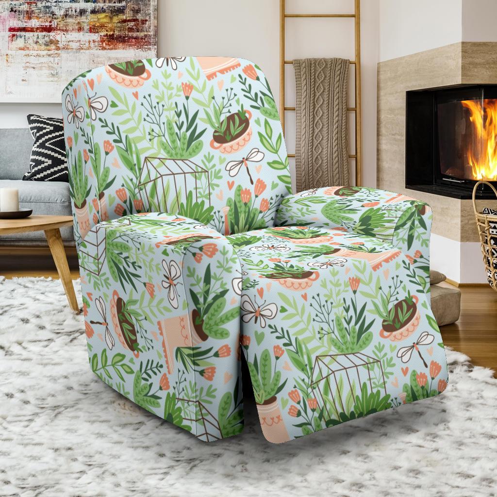 Gardening Pattern Print Design G04 Recliner Slipcover-JORJUNE.COM