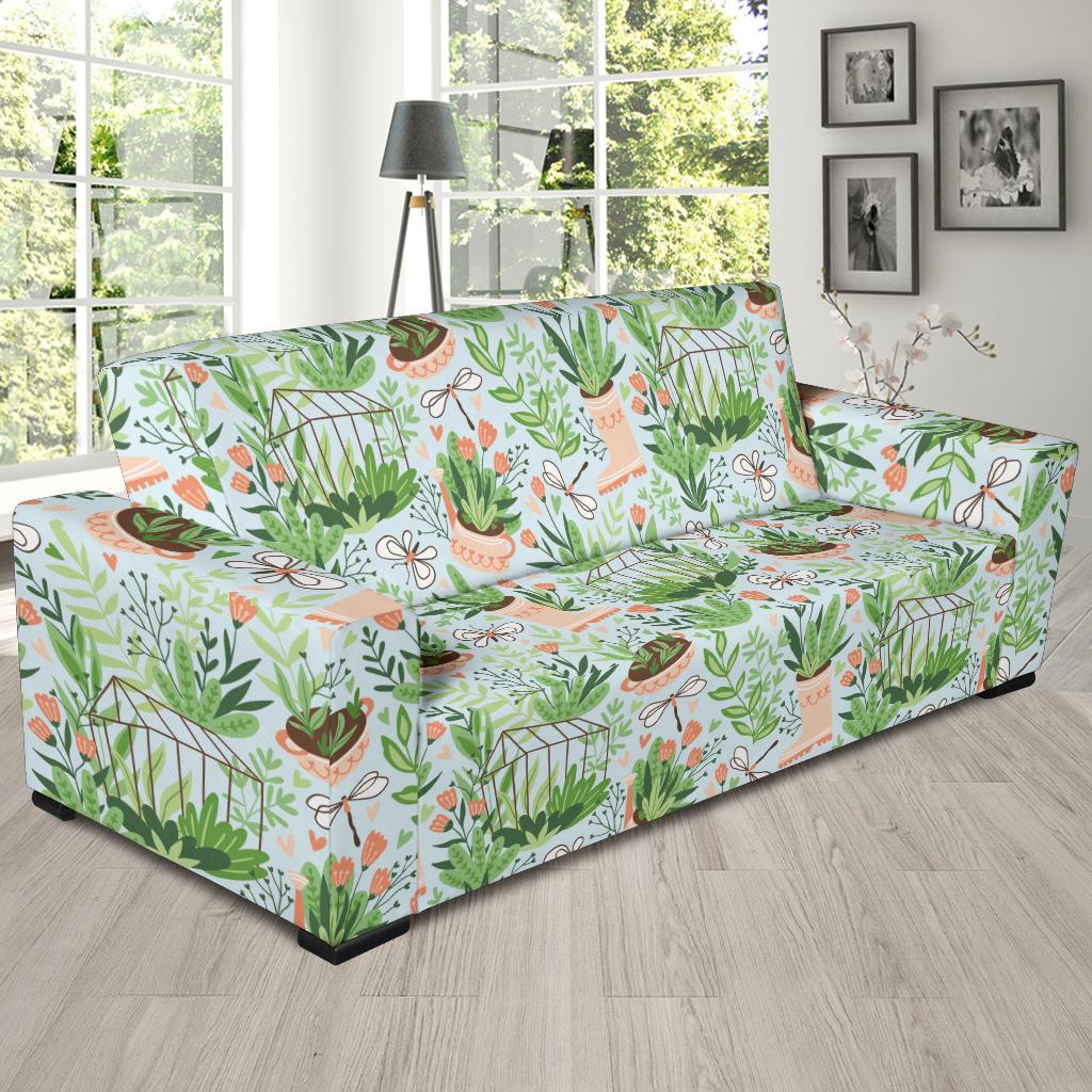 Gardening Pattern Print Design G04 Sofa Slipcover-JORJUNE.COM