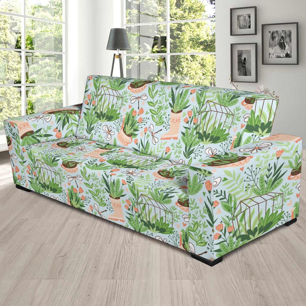 Gardening Pattern Print Design G04 Sofa Slipcover-JORJUNE.COM