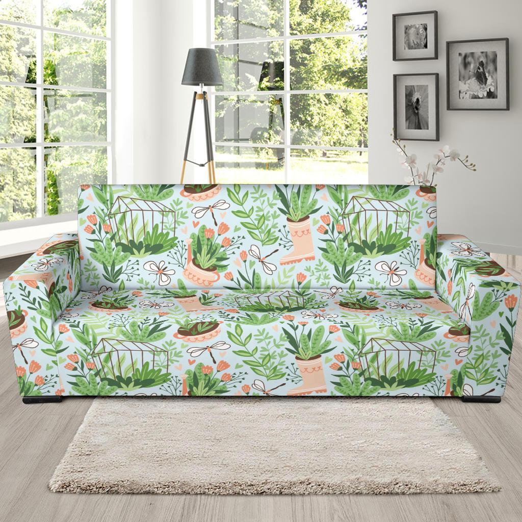 Gardening Pattern Print Design G04 Sofa Slipcover-JORJUNE.COM