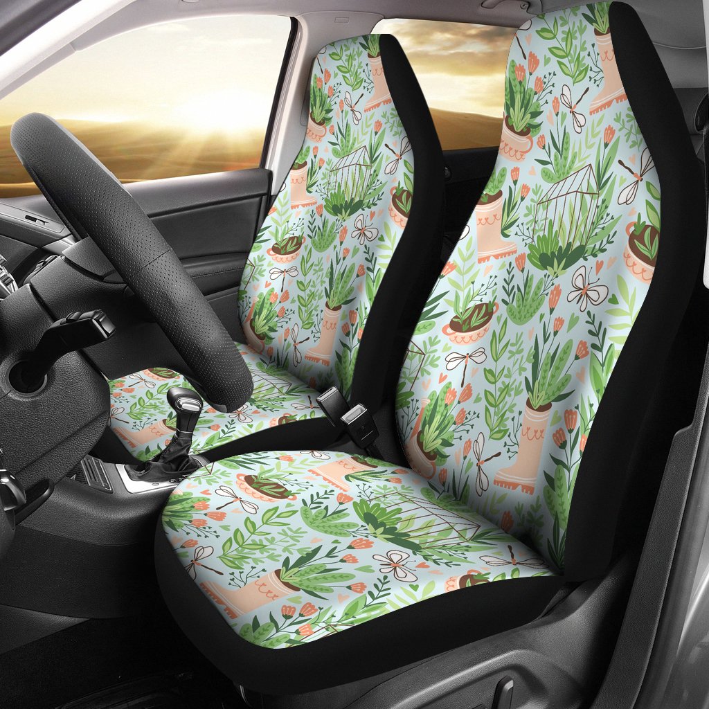 Gardening Pattern Print Design G04 Universal Fit Car Seat Covers-JorJune