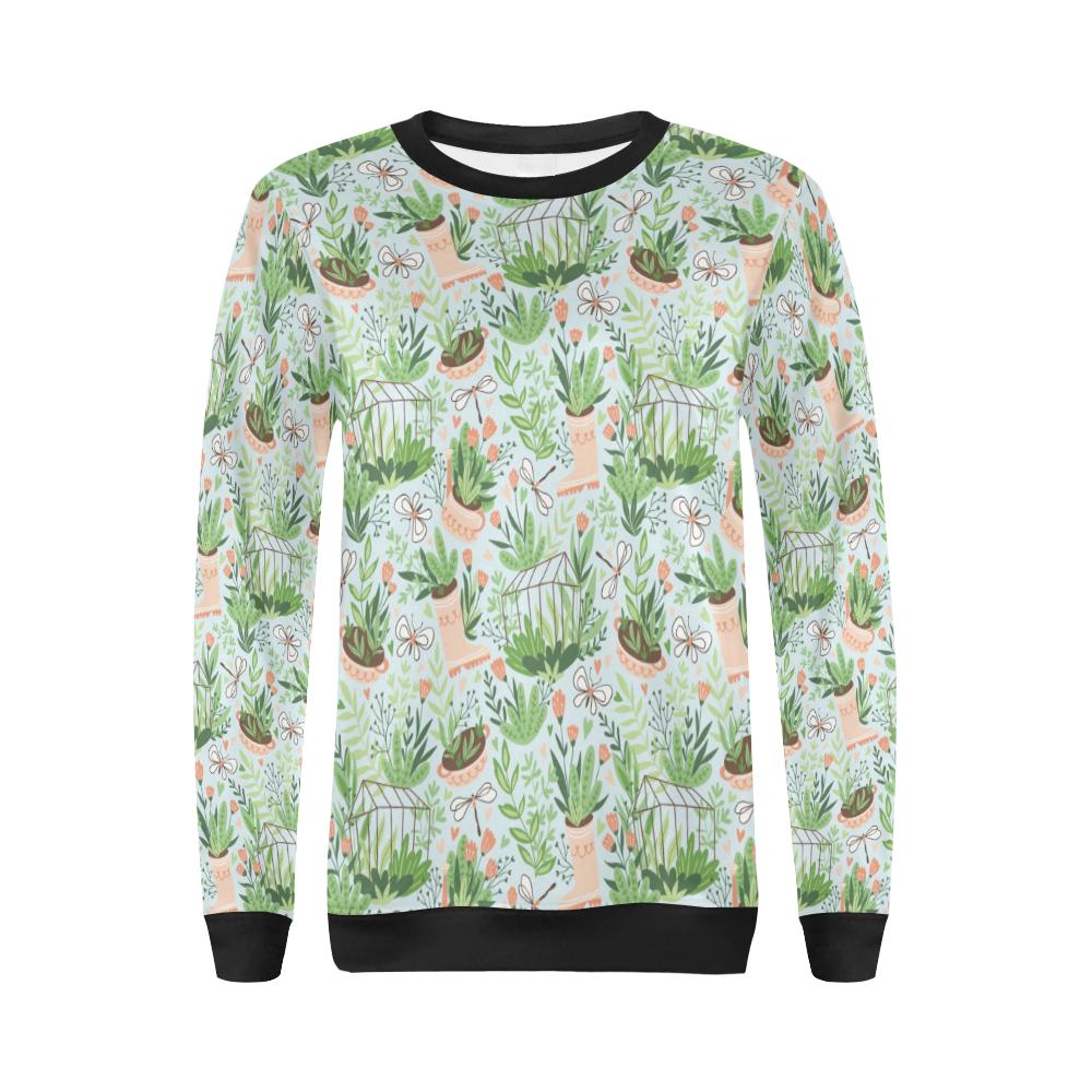 Gardening Pattern Print Design G04 Women Long Sleeve Sweatshirt-JorJune