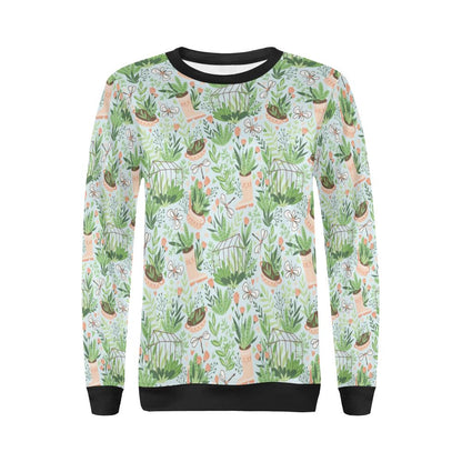 Gardening Pattern Print Design G04 Women Long Sleeve Sweatshirt-JorJune