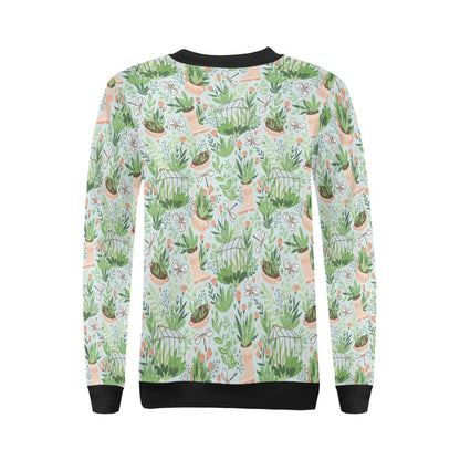 Gardening Pattern Print Design G04 Women Long Sleeve Sweatshirt-JorJune