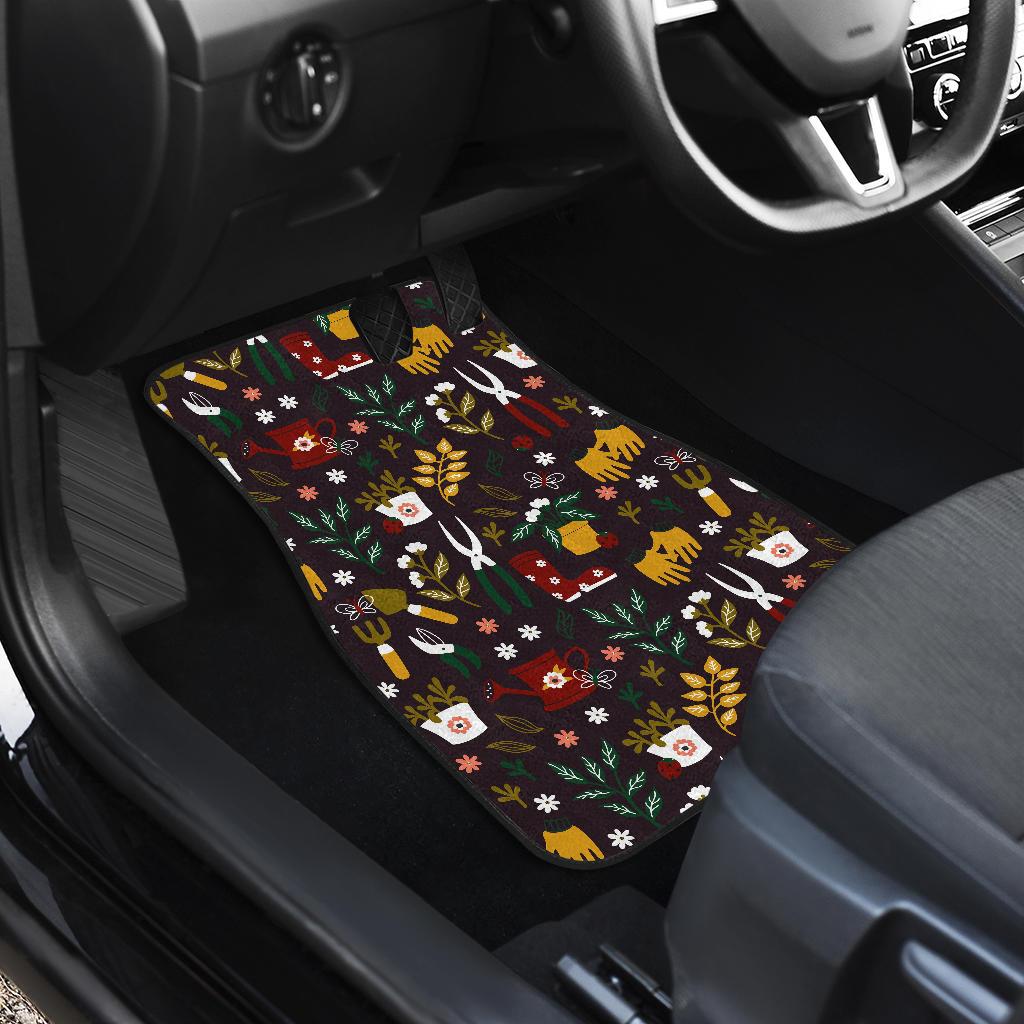 Gardening Pattern Print Design G05 Car Floor Mats-JorJune