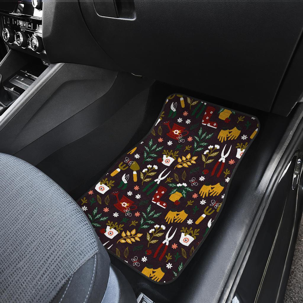 Gardening Pattern Print Design G05 Car Floor Mats-JorJune