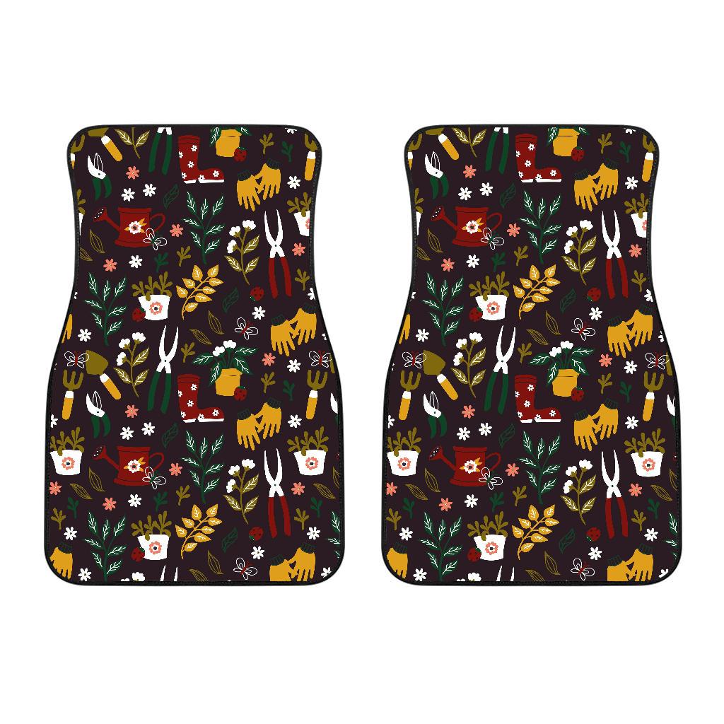 Gardening Pattern Print Design G05 Car Floor Mats-JorJune