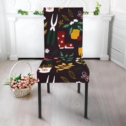 Gardening Pattern Print Design G05 Dining Chair Slipcover-JORJUNE.COM