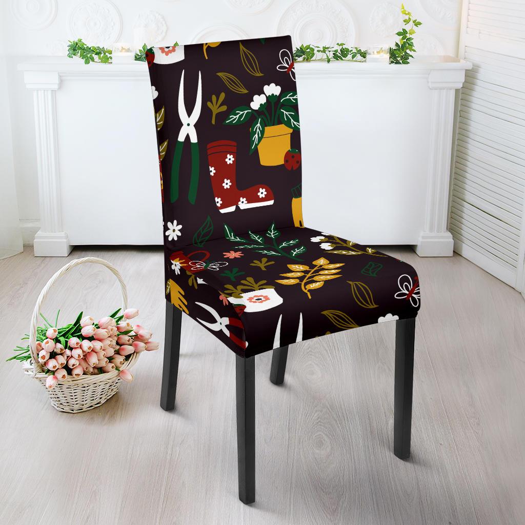 Gardening Pattern Print Design G05 Dining Chair Slipcover-JORJUNE.COM