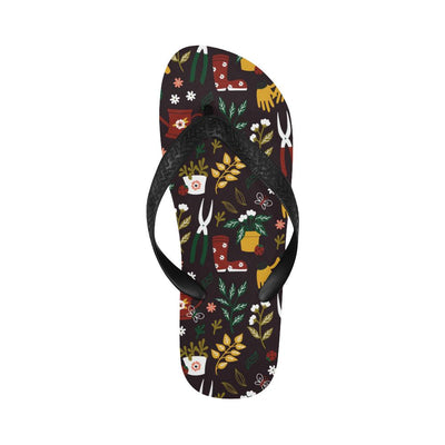 Gardening Pattern Print Design G05 Flip Flops-JorJune