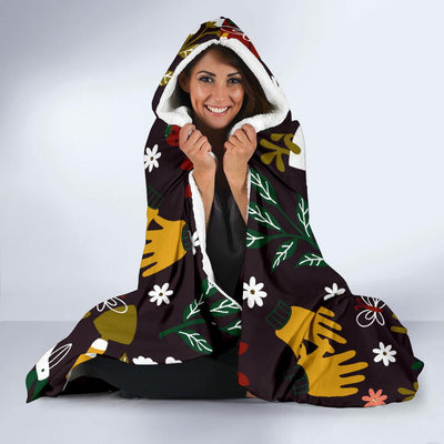 Gardening Pattern Print Design G05 Hooded Blanket-JORJUNE.COM