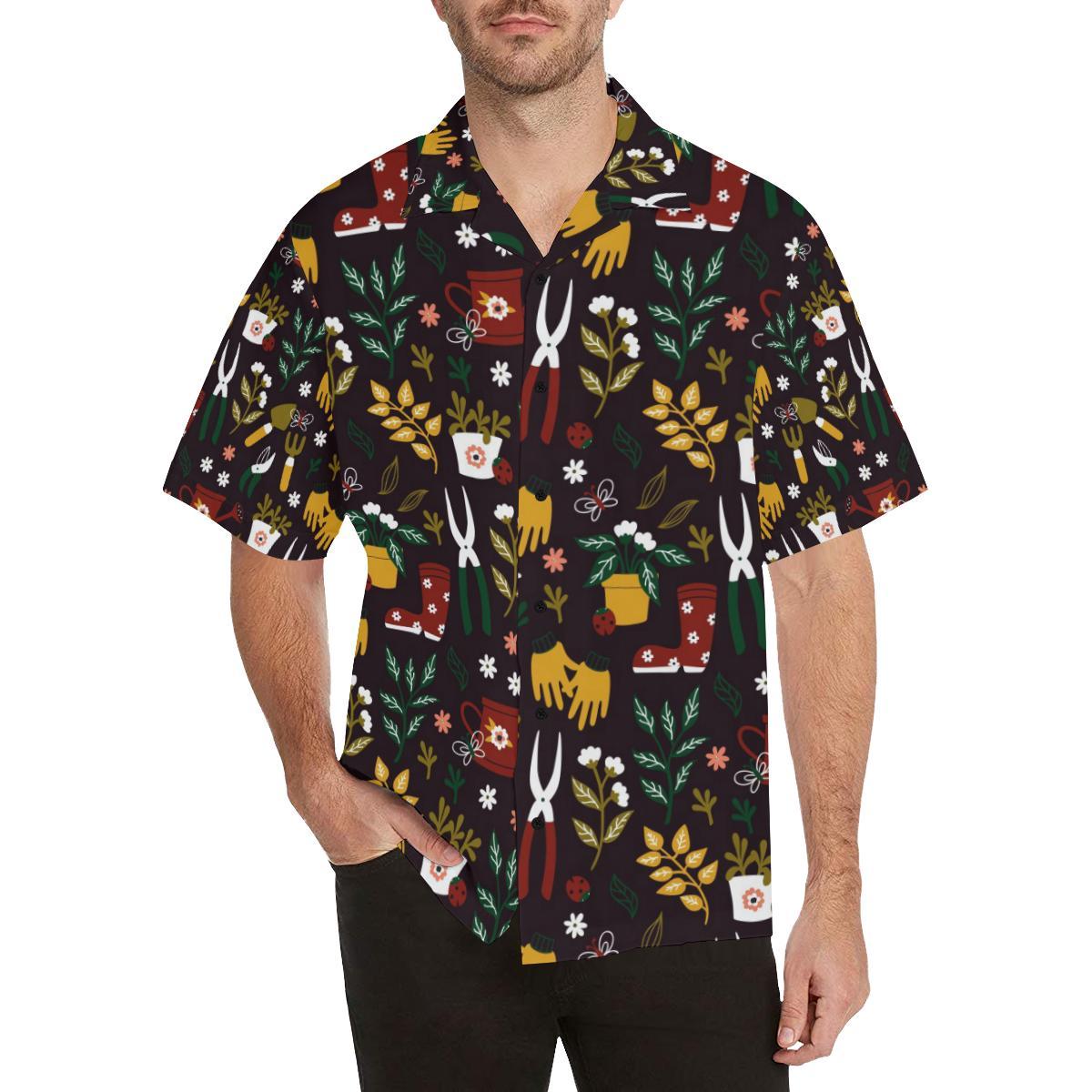 Gardening Pattern Print Design G05 Men Hawaiian Shirt-JorJune