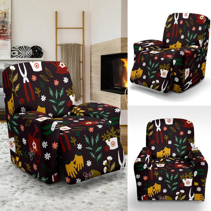 Gardening Pattern Print Design G05 Recliner Slipcover-JORJUNE.COM