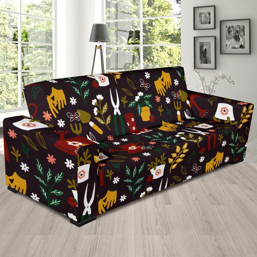 Gardening Pattern Print Design G05 Sofa Slipcover-JORJUNE.COM