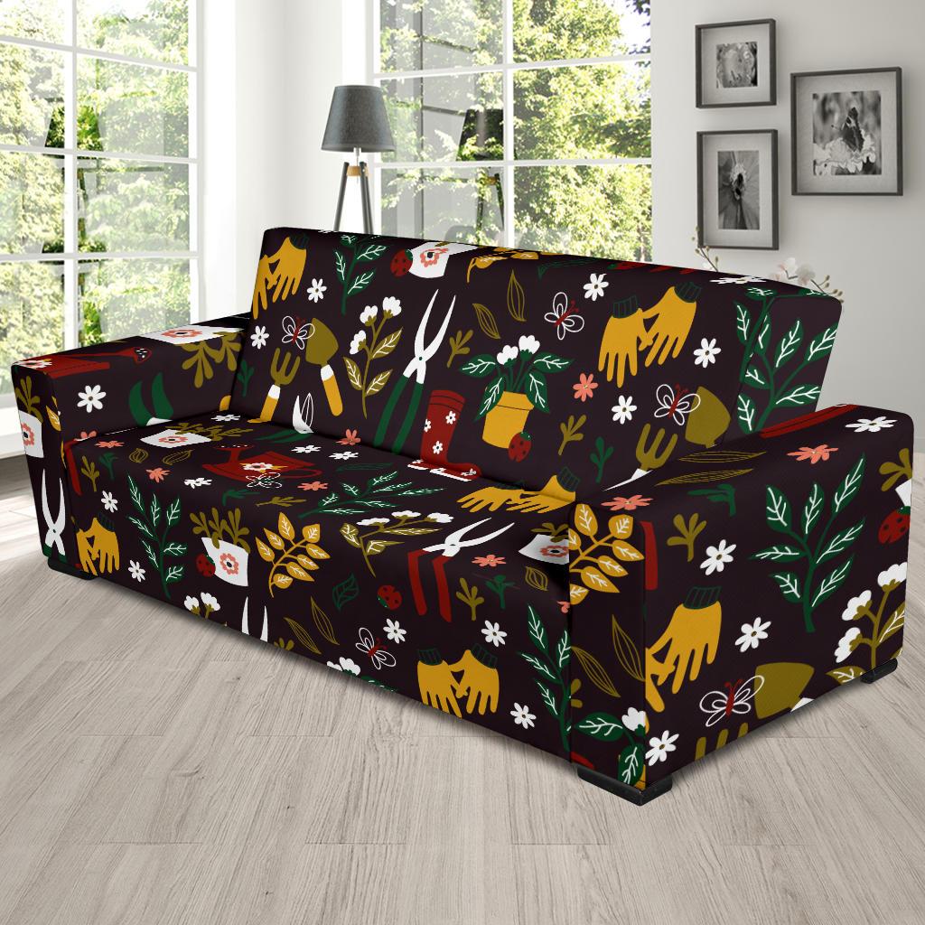 Gardening Pattern Print Design G05 Sofa Slipcover-JORJUNE.COM
