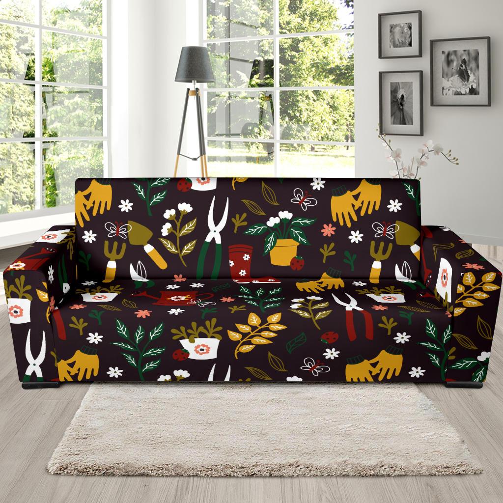 Gardening Pattern Print Design G05 Sofa Slipcover-JORJUNE.COM