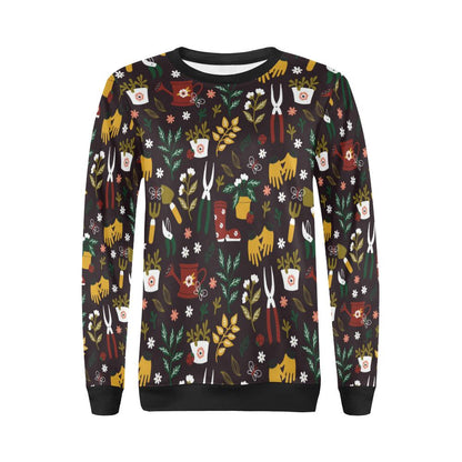 Gardening Pattern Print Design G05 Women Long Sleeve Sweatshirt-JorJune
