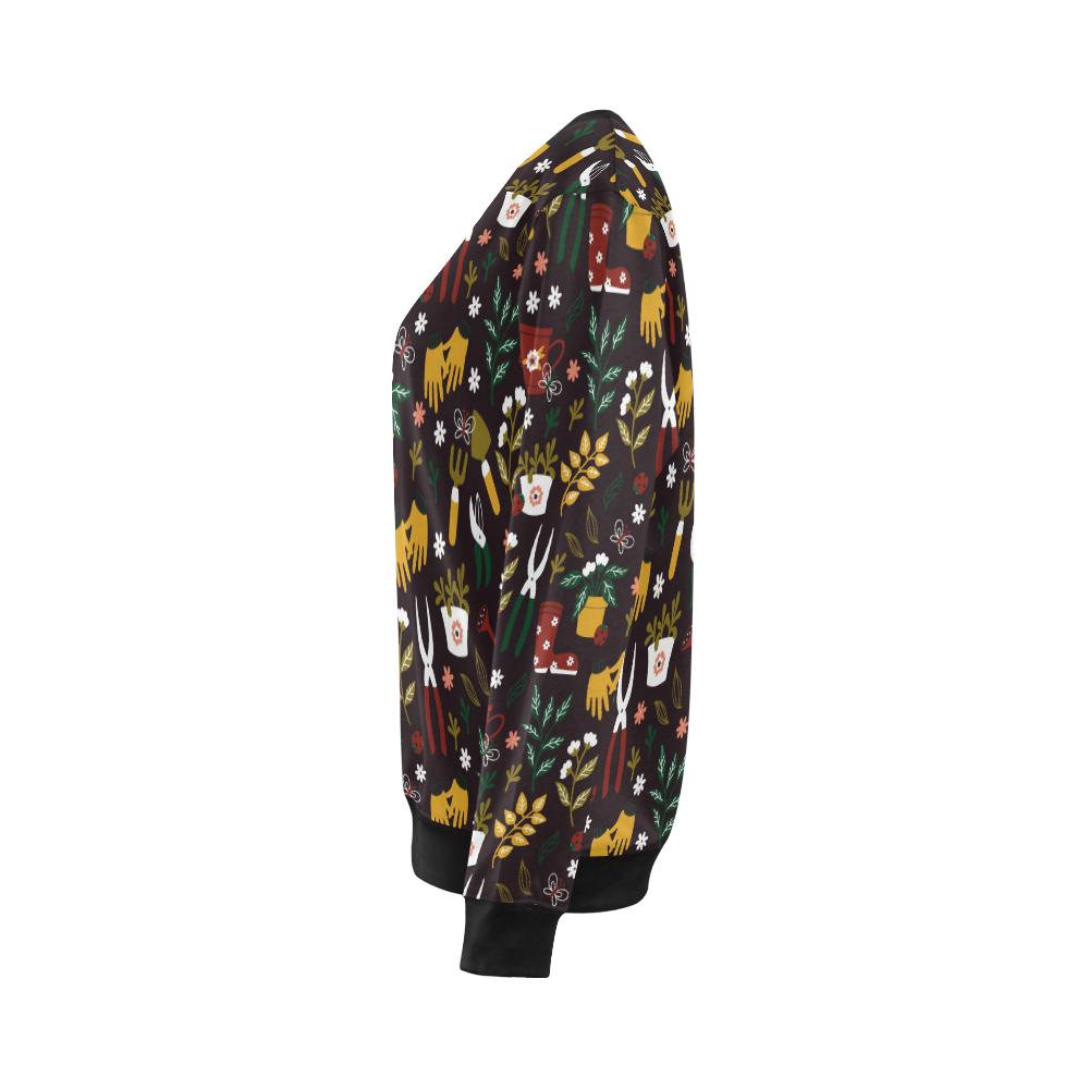 Gardening Pattern Print Design G05 Women Long Sleeve Sweatshirt-JorJune