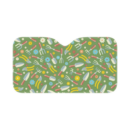 Gardening Pattern Print Design G06 Car Sun Shade-JorJune