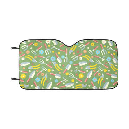 Gardening Pattern Print Design G06 Car Sun Shade-JorJune