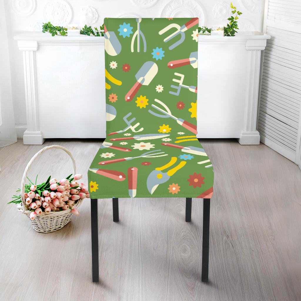Gardening Pattern Print Design G06 Dining Chair Slipcover-JORJUNE.COM