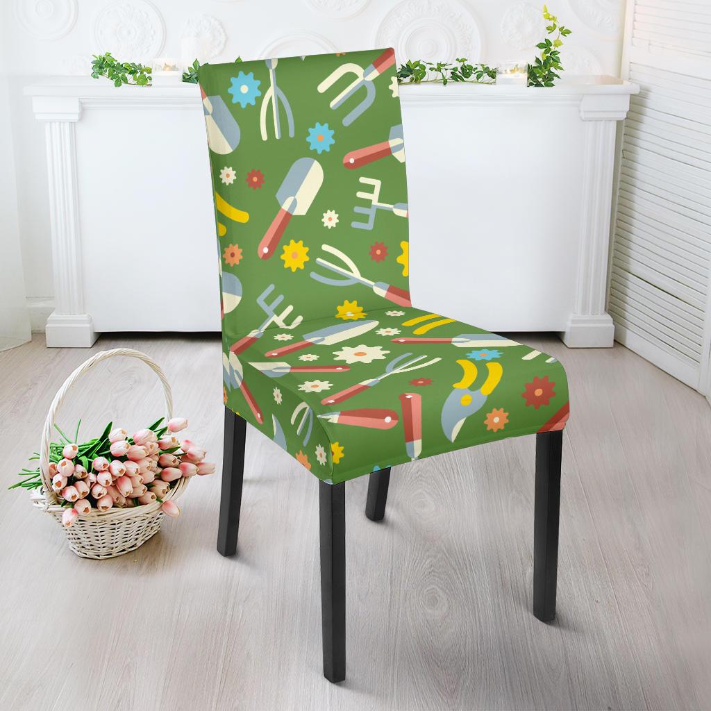 Gardening Pattern Print Design G06 Dining Chair Slipcover-JORJUNE.COM