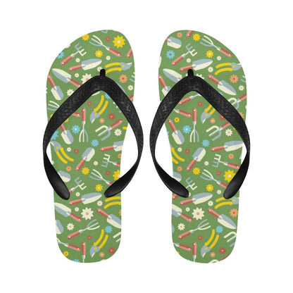 Gardening Pattern Print Design G06 Flip Flops-JorJune