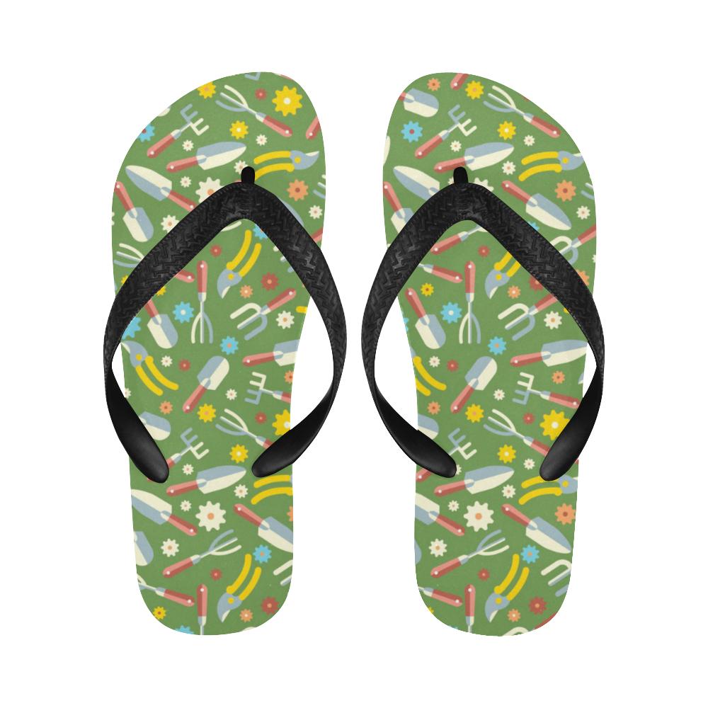 Gardening Pattern Print Design G06 Flip Flops-JorJune