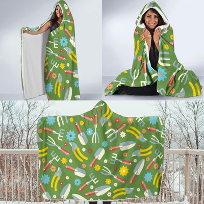 Gardening Pattern Print Design G06 Hooded Blanket-JORJUNE.COM