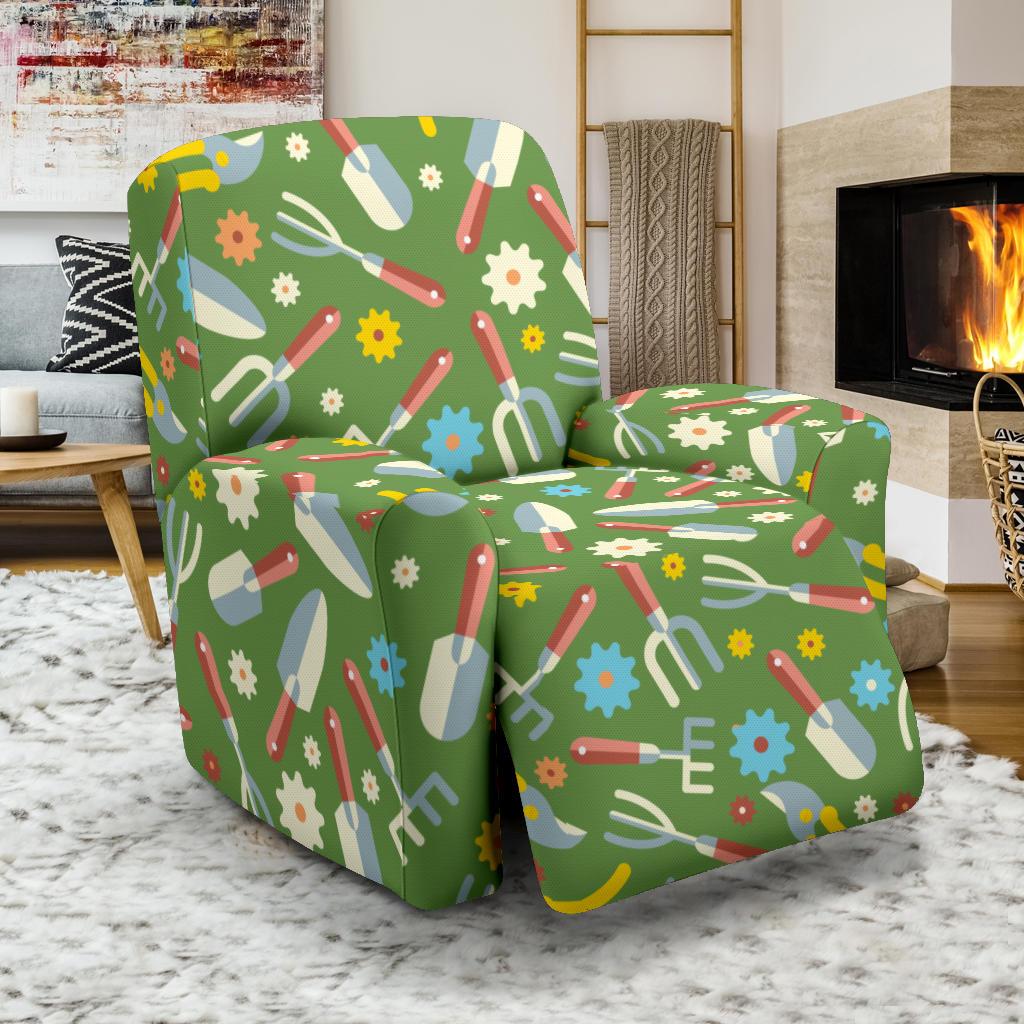 Gardening Pattern Print Design G06 Recliner Slipcover-JORJUNE.COM