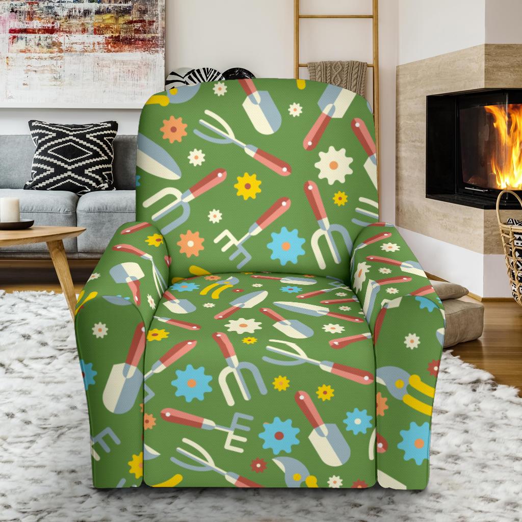 Gardening Pattern Print Design G06 Recliner Slipcover-JORJUNE.COM