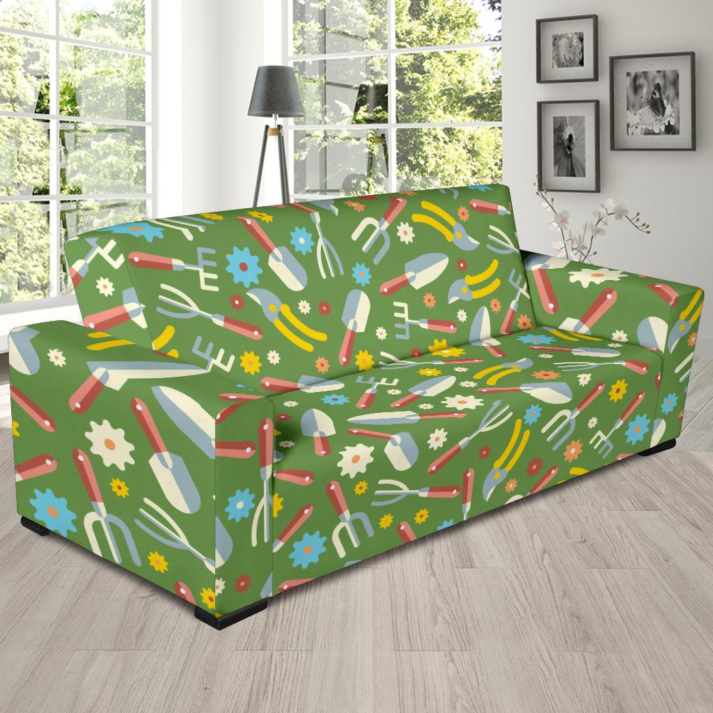 Gardening Pattern Print Design G06 Sofa Slipcover-JORJUNE.COM