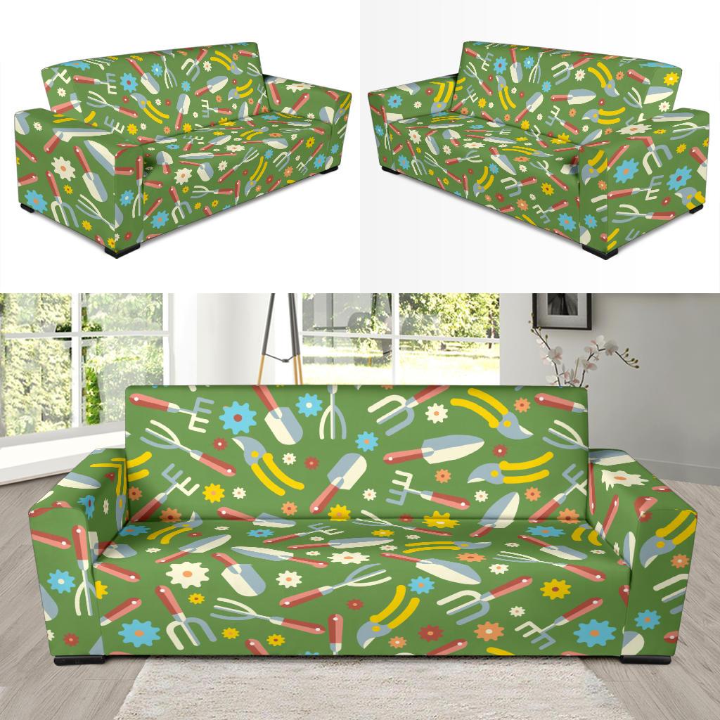 Gardening Pattern Print Design G06 Sofa Slipcover-JORJUNE.COM