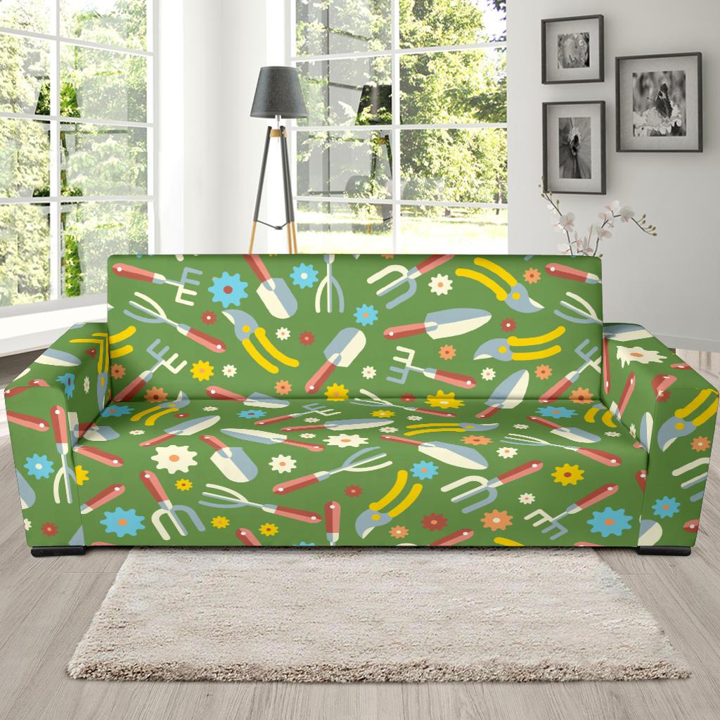 Gardening Pattern Print Design G06 Sofa Slipcover-JORJUNE.COM