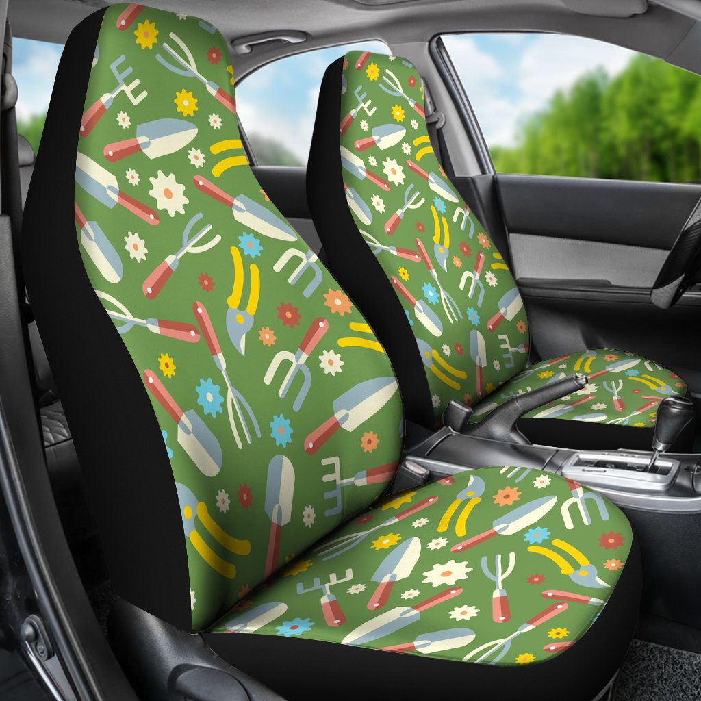 Gardening Pattern Print Design G06 Universal Fit Car Seat Covers-JorJune