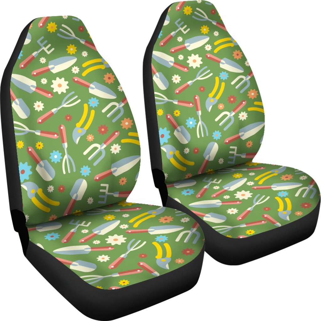Gardening Pattern Print Design G06 Universal Fit Car Seat Covers-JorJune