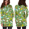 Gardening Pattern Print Design G06 Women Hoodie Dress