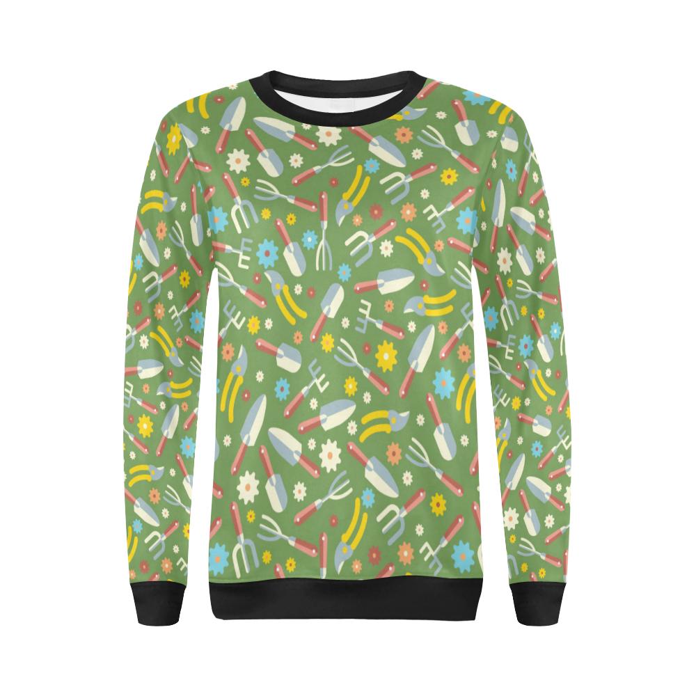 Gardening Pattern Print Design G06 Women Long Sleeve Sweatshirt-JorJune