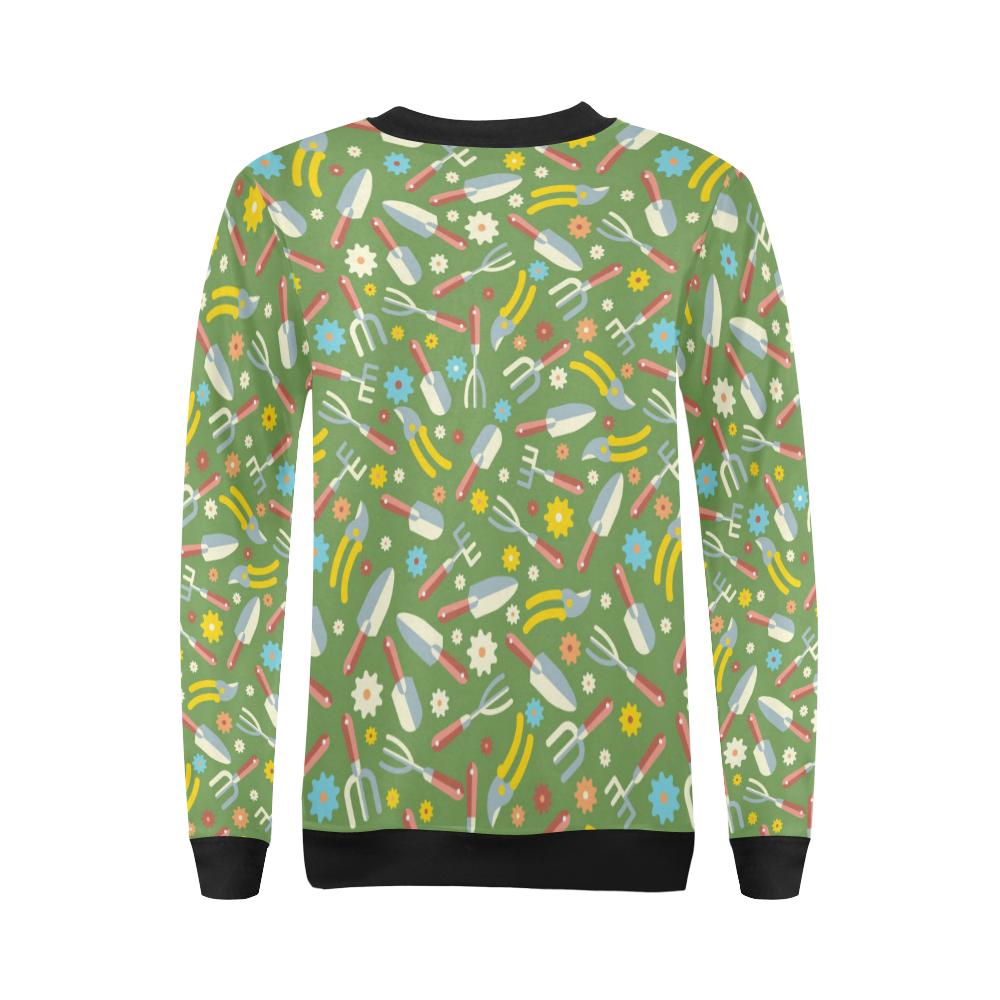 Gardening Pattern Print Design G06 Women Long Sleeve Sweatshirt-JorJune