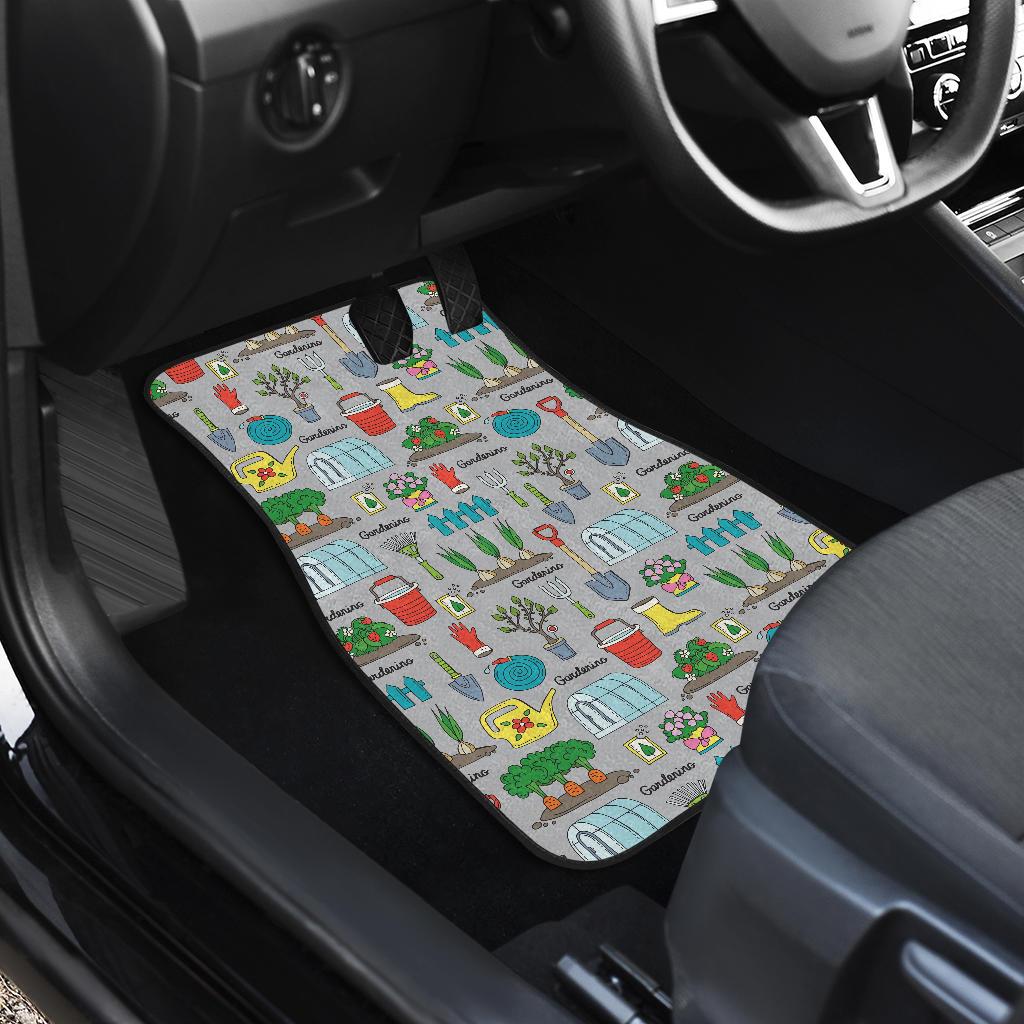 Gardening Pattern Print Design G07 Car Floor Mats-JorJune