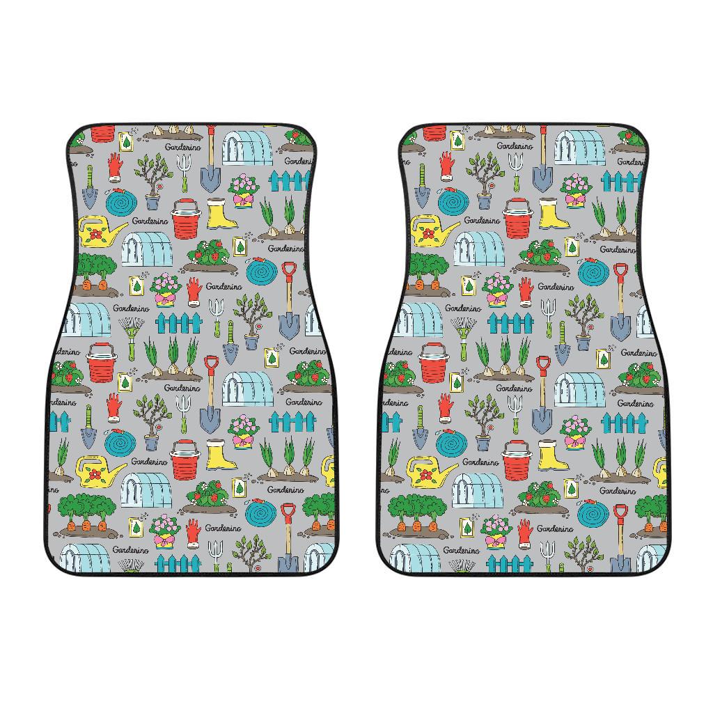 Gardening Pattern Print Design G07 Car Floor Mats-JorJune