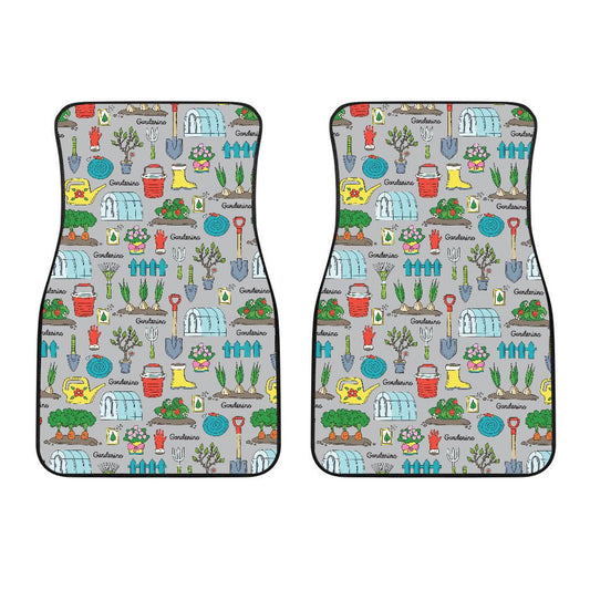 Gardening Pattern Print Design G07 Car Floor Mats-JorJune