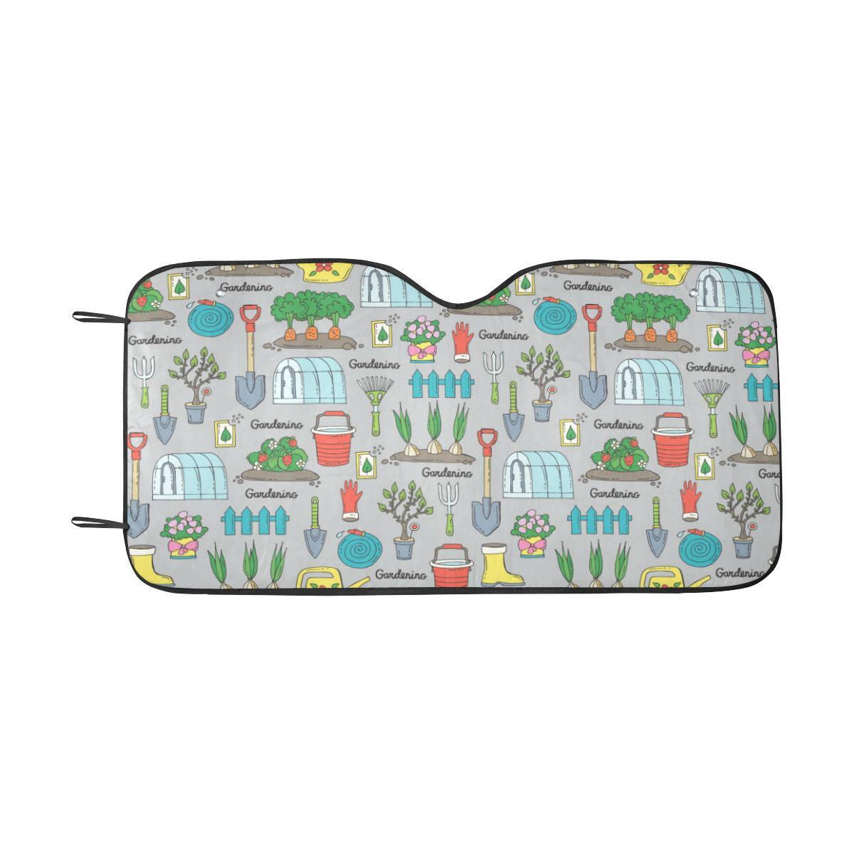 Gardening Pattern Print Design G07 Car Sun Shade-JorJune