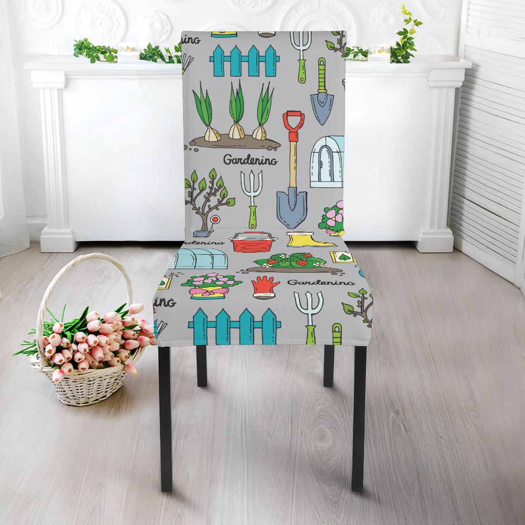 Gardening Pattern Print Design G07 Dining Chair Slipcover-JORJUNE.COM